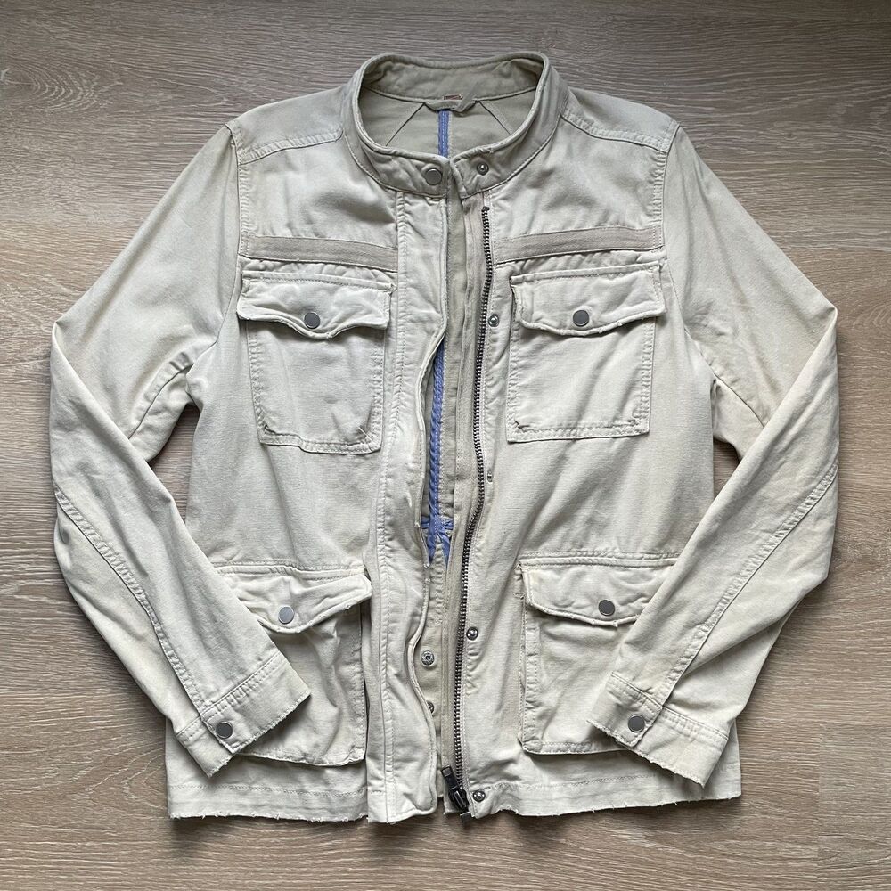 Free People Tan Utility Cargo Jacket
